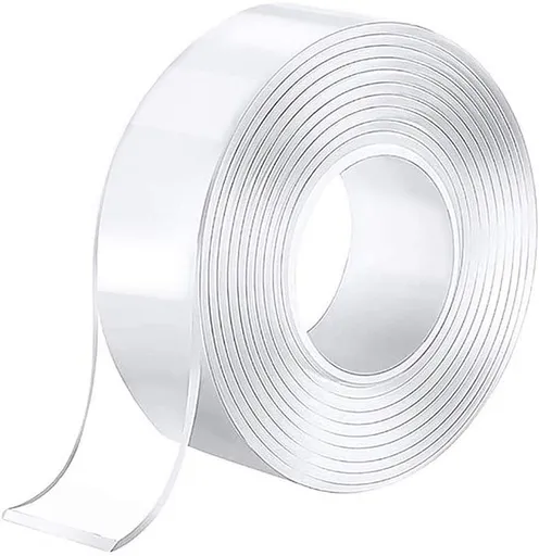 Transparent Strong Washable Adhesive Traceless Gel Tape,Removable and Reusable Sticky Anti Slip Tape for Home,(9.84 FT)