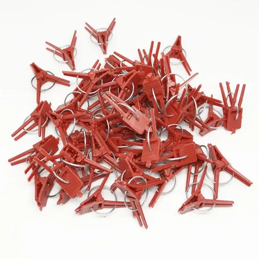 1 Bag 50Pcs Grafting Clip Flexible Rust-free Plastic Round Flat Mouth Plant Support Clip for Home Garden A