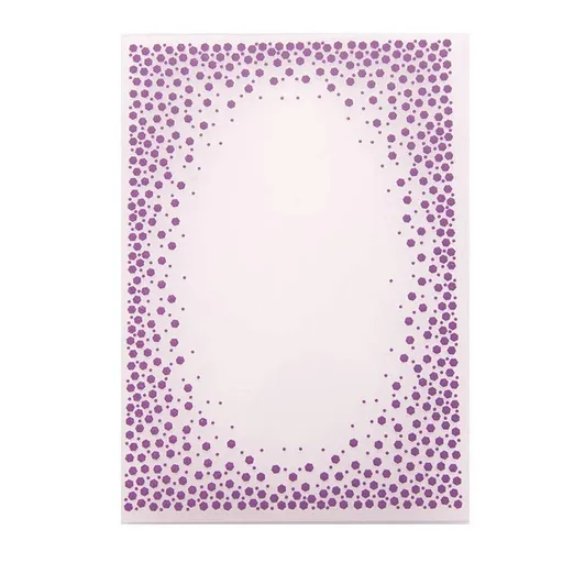 Rectangle Frame Circle Dots Plastic Embossing Folders for Scrapbooking Card Making Christmas Embossing Folders 4.1 by 5.7 Inches