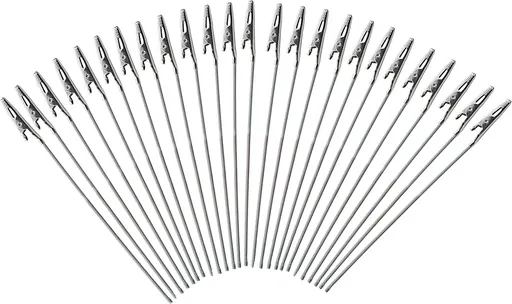 Yansanido Set of 50 Metal Wire Alligator Clamp 6 Inch Long-Tailed Alligator Iron Clip Clasp Clamp Standfor DIY Card Photo Memo Clip Holder (6inch-50pack)