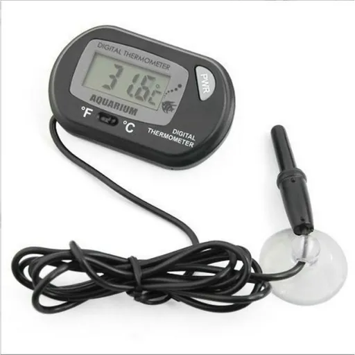 Digital Aquarium Thermometer, Water Thermometer with Large LCD Display, Reptile Thermometer for Fish Tank Water Terrarium