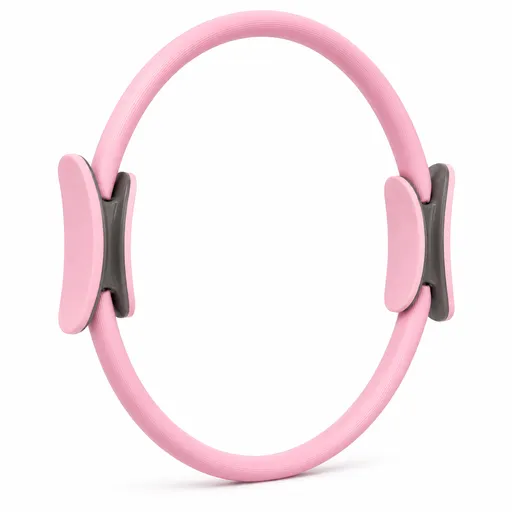 Pilates Ring Fitness Circle 14.96", Yoga Magic Circle with Dual Padded Handles for Mat & Reformer Workouts, Resistance Exercise Ring for Arms, Legs & Core Toning, Pink