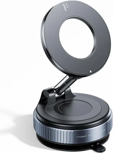 2026 Upgraded Vacuum Magnetic Car Phone Holder 360° Reinforced 96LBS Ultra Suction Cup Phone Mount for MagSafe Cell Phone Holders for Your Car/Gym/Mirror Mount for iPhone & Android