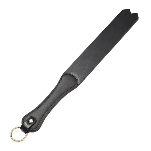 House Of Dasein Pu Leather Paddle Handmade Deluxe Riding Crop Horsewhips Punk Rivet Bat - Black
