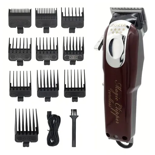 HQ323 Professional Hair Clipper Trimmer with 10 Limit Combs & Sharp R-Angle Safe Blade, Premium Metallic Paint Finish, USB Fast Charging and Long Battery Life
