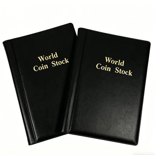 2Pcs Coin Collection Album Book 120 Pocket Coin Holder Storage - Black