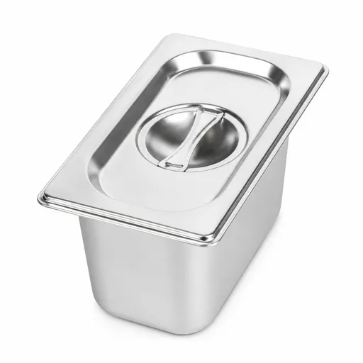 Commercial Stainless Steel GN 1/9 100mm Deep Gastronorm Bain Marie Buffet Steam Table Food Pan with Lid