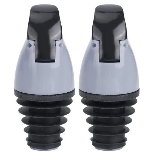 2Pcs Oil Bottle Pour Spout Stopper Silicone Pourer Stopper for Wine Soy Sauce Vinegar Bottles Kitchen Accessory(Gray)