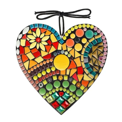Garden Heart Sculpture Decor Colorful Resin Love Decoration Love Pendant Craftsmanship Unique Love Hoisting Outdoor Garden