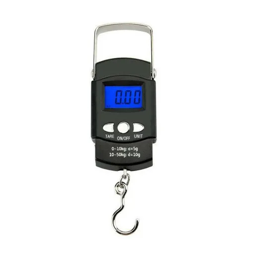 Fish Scales, Portable Luggage Weight Scale with Backlit LCD Display Electronic Balance Fishing Hanging Hook Scale with Measuring