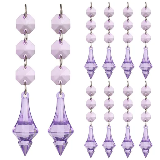 DIY Transparent Acrylic Ball Bead Hanging Pendant Decoration Ornament Accessory (N)