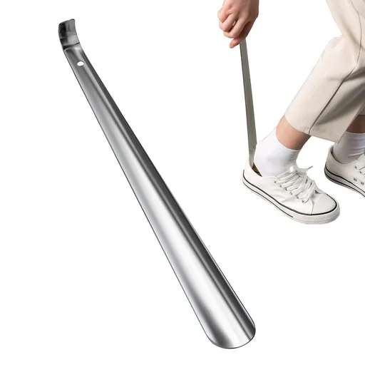 Shoe Horn Long Handle for Seniors,16.5" Long Metal Shoehorns for Men Women Kids,Travel Stainless Steel Shoe Horn Shoe Slip on Tool