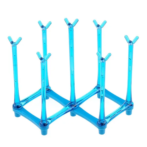 Retractable Cup Drying Rack, Drinking Glass and Sports Bottle Drainer Stand, Plastic Bag Dryer and Mug Tree for Kitchen Countertop