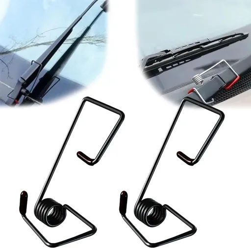2Pcs Windshield Wiper Arm Pressure Spring Booster, Wiper Arm Pressure Spring Set, Enhance Wiper Performance, Easy Install, Improved Visibility in Rain/Snow - Suitable for All Vehicles