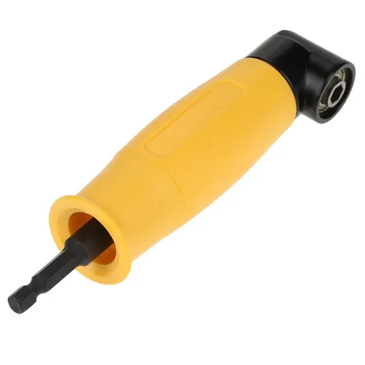 90° Angle Hex Shank Extension 90 Degree Angle Extension Screwdriver Drill Bit Socket Holder Adapter Sleeve for Tighter Access