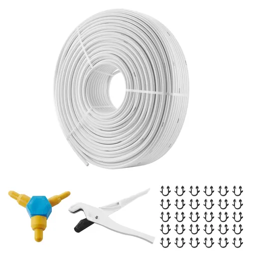 PEX-AL-PEX Tube, 300M, 16 mm Diameter Aluminum-Plastic Composite Pipe Oxygen Barrier Radiant Floor PEX Pipe, 2 mm Thickness Radiant Heat Floor Plumbing Inner Aluminum Layer PEX Tubing Pipe