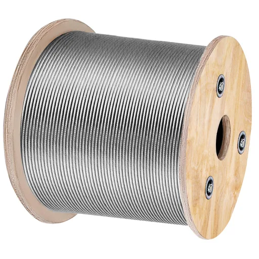 1/8 Stainless Steel Cable Railing 500ft, Wire Rope 316 Marine Grade, Braided Aircraft Cable 7x7 Strands Construction for Deck Rail Balusters Stair Handrail Porch Fence