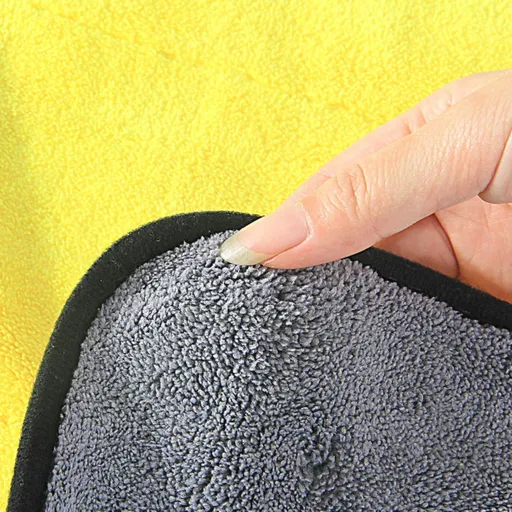 Microfiber Car Cleaning Towel, 1 Pack Microfiber Car Cloths, Car Rag, 15.7"X 11.8" (Yellow). Car drying towels are just the right
