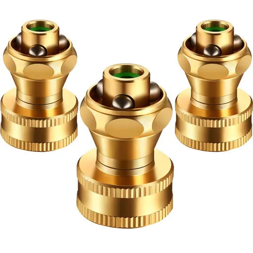 3 pc Brass Nozzle Power Brass Nozzle Hose Nozzle, Adjustable Twist Sprayer for Garden
