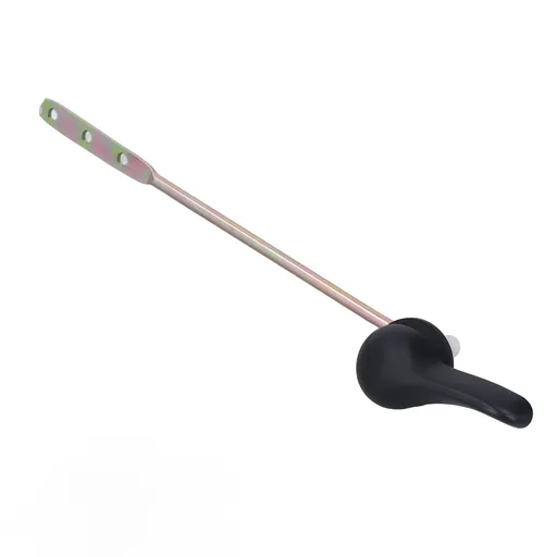Side Mount Toilet Handle Zinc Alloy Black Toilet Flush Handle Replacement for Home Bathroom