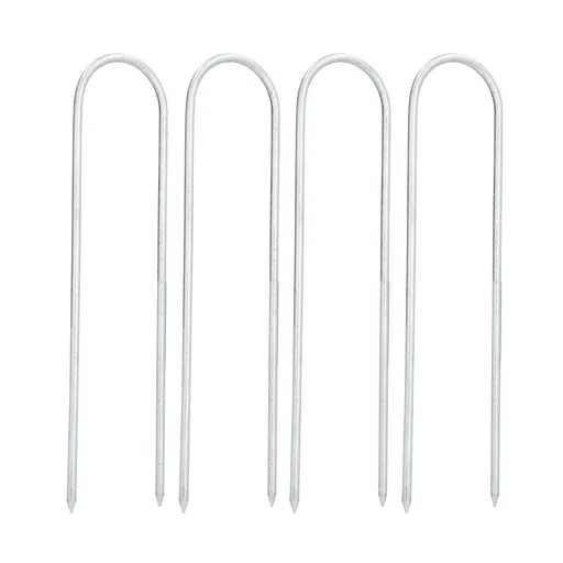 Garden Staples Galvanized U Shaped Garden Fencing Peg for Greenhouses Lawns Gardens