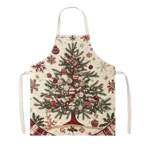 Classic Christmas & Halloween Apron, 56x45 cm Light Cotton Linen, lightweight and breathable, standard fit, perfect for everyday kitchen tasks and party hosting.