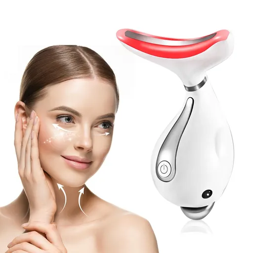 Neck Face Massage Machine, 3 Modes Skin Care-Heat, Vibration, Facial Device for Skin Care, Improvement, Tightening and Smoothing