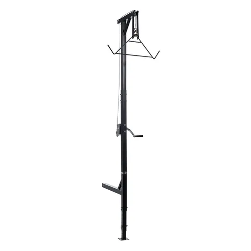 Truck Hitch Game Hoist, 600 lbs Load Capacity, Hunting Deer Hoist with 2-inch Receiver, 360-Degree Swivel Shaft & Adjustable Height, Includes Gambrel Winch for Skinning & Cleaning Game