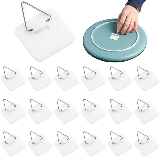 40 Pieces Invisible Adhesive Plate Hanger Vertical Plate Holders for The Wall Hooks Decorative Plates Wall Holders