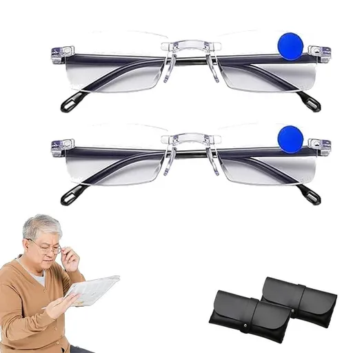 Self-Adjusting Glasses, Clarity Blue Glasses, Intelligent Auto Focus Glasses for Men and Women, UV Protection
