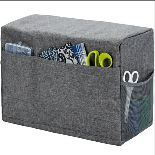 Sewing Machine Cover, Protective Cover with Storage Pocket, Sewing Machine Cover Dust Cover for Most Standard Sewing Machine etc (Grey,Only dust cover)