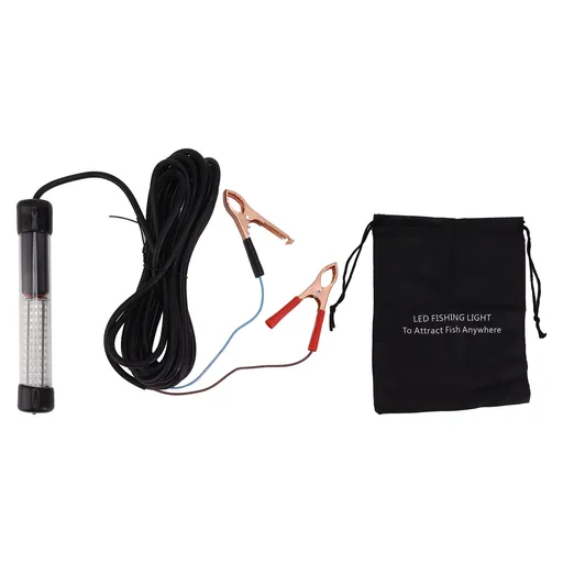 LED Submersible Fishing Light 15W Green Nighttime Ice Fishing Light with 16.4ft Cable