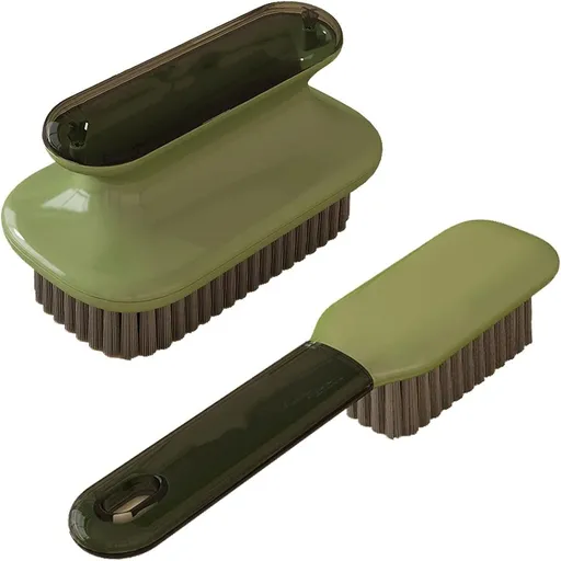 4 Pack Laundry Stain Brush Household Scrub Brush Laundry Brush for Stain Removal,Soft Bristle Brush Stain Brush for Clothes Scrubbing Bathroom Cleaning Brush,Easy to Hold (Green)