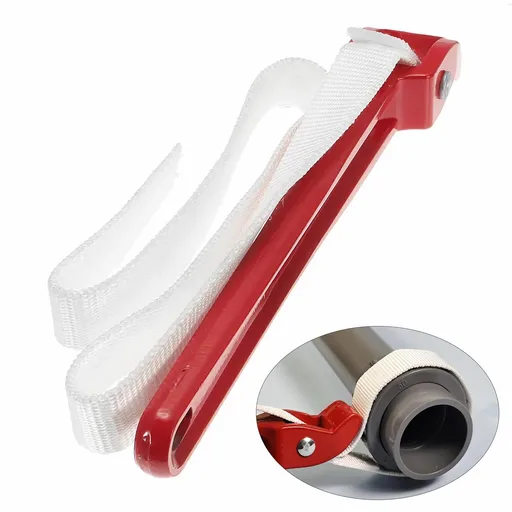 Pipe Strap Wrench,12-inch Capacity Adjustable Strap Wrench Versatile Application Adjustable Grip High-Strength Belting