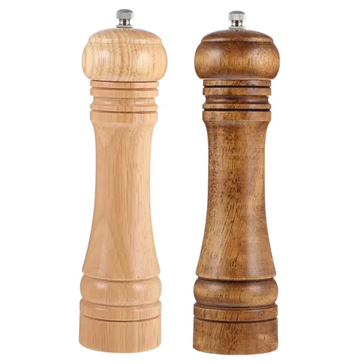 2 Pcs Pepper Grinder Coffe Bean Grinders Salt Shaker Wood Masher for Pepper Hand Tools Wooden Salt Mill Wooden Salt Refillable