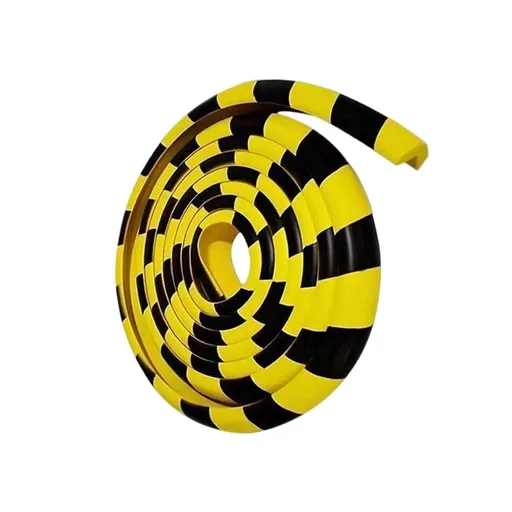 Wall Corner Guard,Self-Adhesive NBR Foam Safety Bumper 2m Yellow Black Warning Stripes for Garage Warehouse Edge Protection