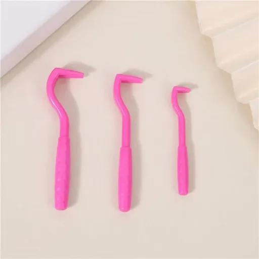 2-Pack Rose red Pet Tick Remover Tool Set - Small Medium Large Flea and Tick Hook Removers