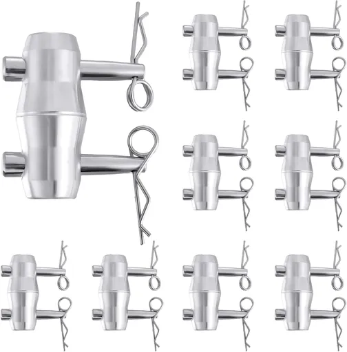 8 Pack Double Ended Conical Coupler with Clips Pin Truss Clamp DJ Stage Lighting Truss Pipe Connector Trusses Parts Stage Lighting Accessories Fit F34 F33 Pipe 50mm