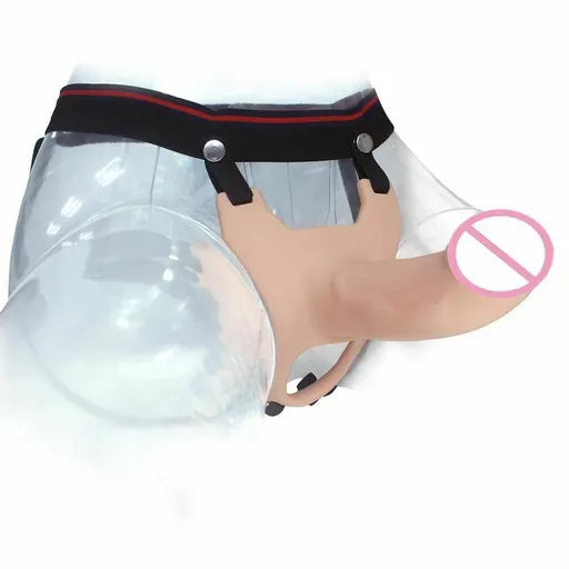 House Of Dasein Hollow Huge Strapon Harness For Men Realistic Dildo Pants Penis Enlarger - Flesh - L