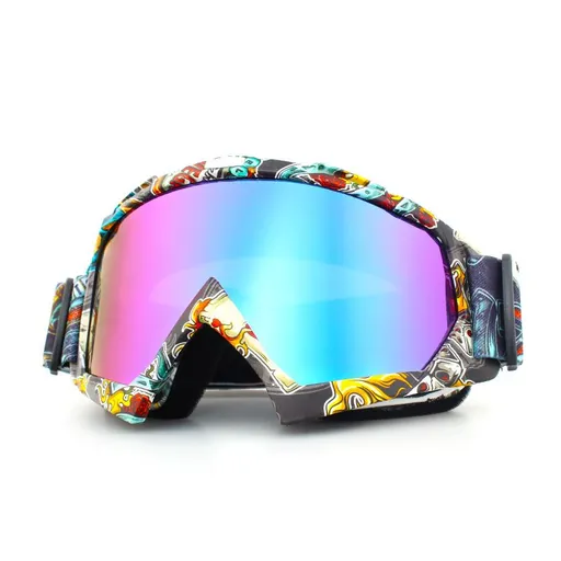 Motorcycle Dirt Bike Goggles, Motocross ATV Riding Goggles with Anti-Fog Lens