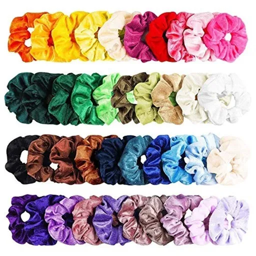 36pcs MultiColor Velvet Hair Scrunchies, Hair Ties, Hair Bands