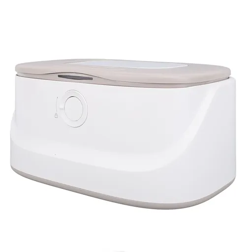Baby Wipe Warmer Adjustable Temperature Large Capacity Wet Wipes Heater Dispenser with Night Light Gray