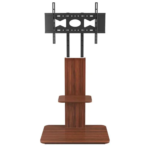 32"-65" Tv Floor Stand Adjustable Corner Tv Mount Bracket With Sturdy Wood Base