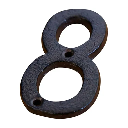 3 inch Iron House Number, Iron Black House Numbers for Outside, Metal Mailbox Numbers for Outside, Home Address Numbers for House, Matching Screws I