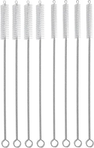 Straw Cleaner Brush Set, 8-Piece Long Cleaning Brush for Straws on Tumbler, Water Bottle, Sippy Cup, and Pipes, Tubes or Hummingbird Feeders
