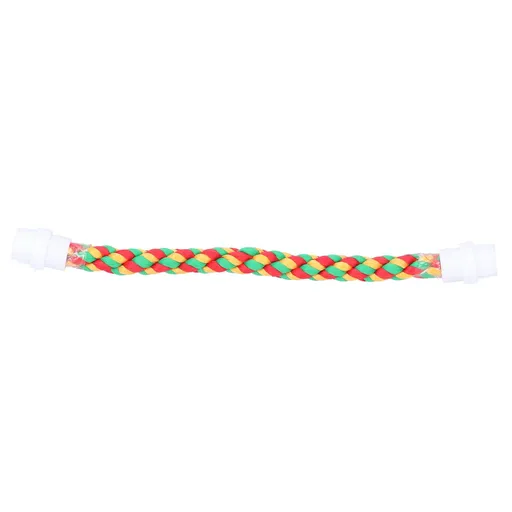 Bird Parrots Stand Colorful U Shape Cotton Rope Standing Climbing Bar Chewing Toy