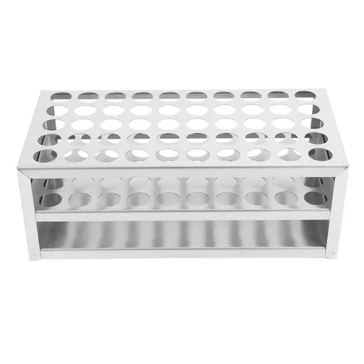 Stainless Steel Tube Rack for Laboratory Storage with Compact Design and Secure Placement