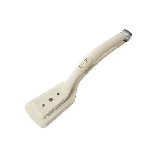2-in-1 Silicone Spatula Tongs - Heat-Resistant Food Turner & Tongs for Flipping Fish, Steak, Pancakes - Non-Scratch, (white)