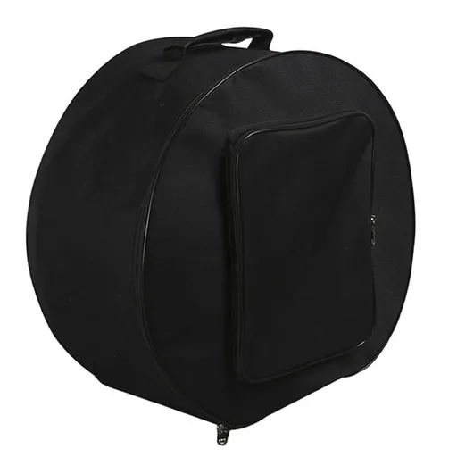 Compact Drum Bag Backpack Case with Shoulder Strap Outside Pockets Musical Instrument Accessory Black 40x18cm