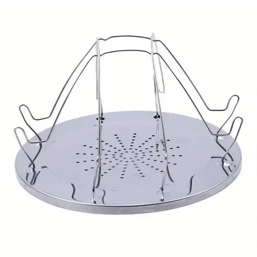 1 Piece Foldable Stainless Steel Camping Grill, Rust-Resistant Outdoor Cooking Rack for Camping, Picnics and Beach Trips